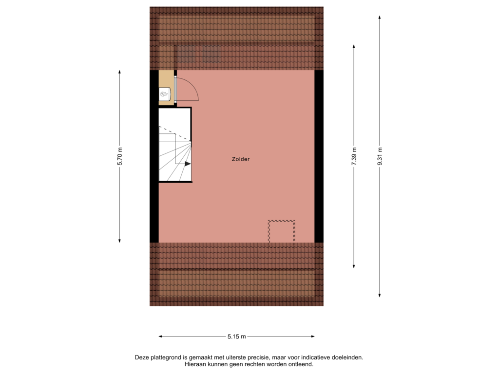 Bekijk plattegrond van 2e Verdieping van Westeinde 32