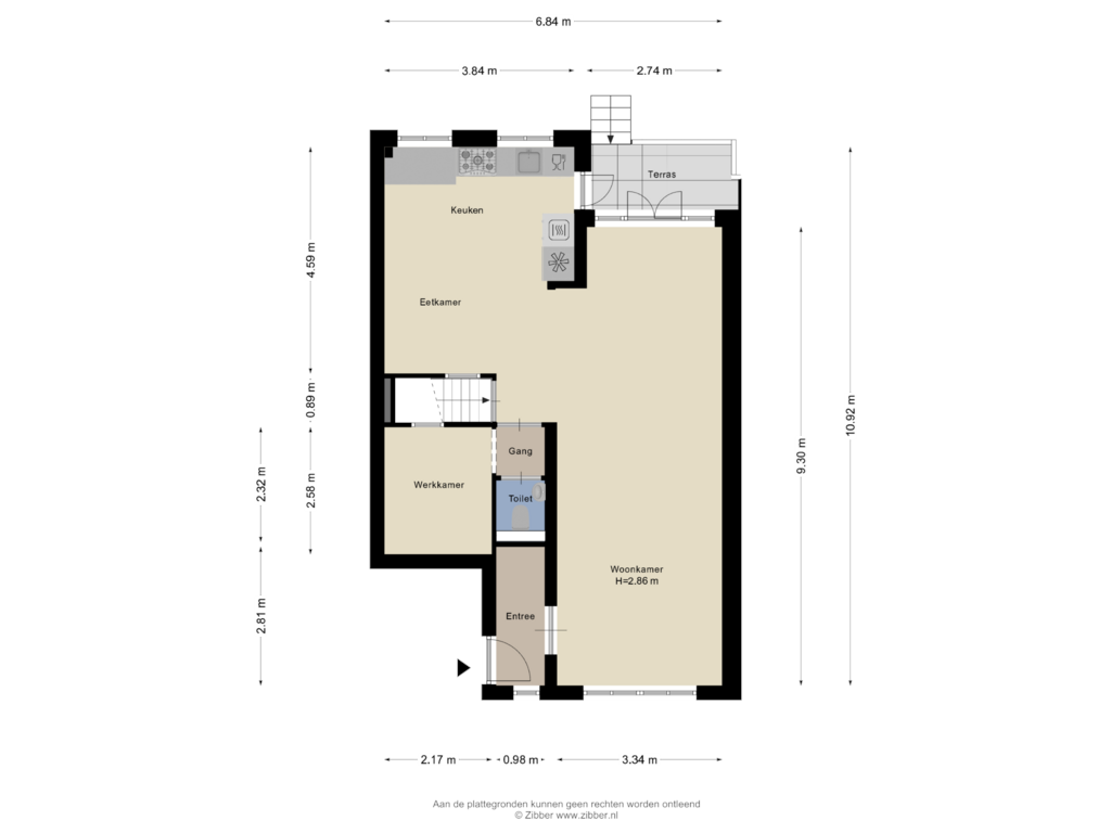 Bekijk plattegrond van Begane Grond van Kortenaerstraat 31-H