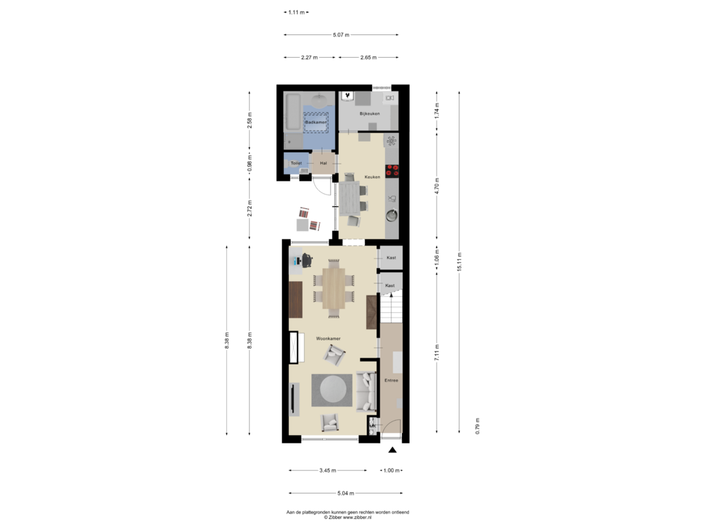 View floorplan of Begane Grond of Marktstraat 85