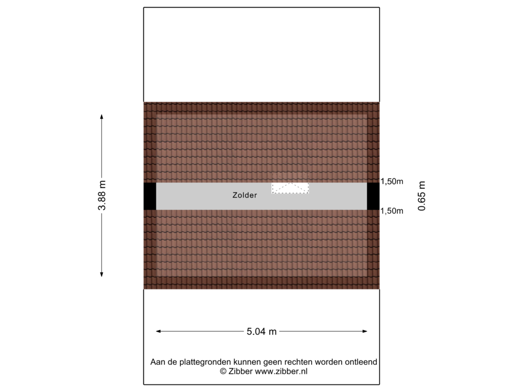 View floorplan of Zolder of Marktstraat 85