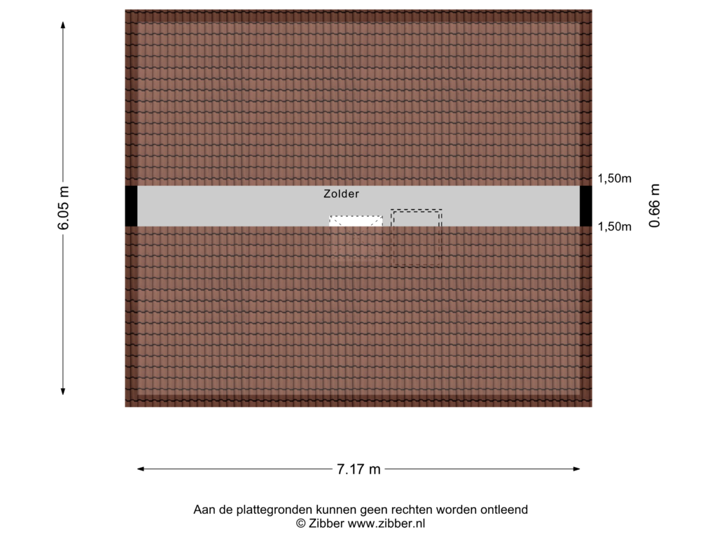 View floorplan of Zolder of Marktstraat 85