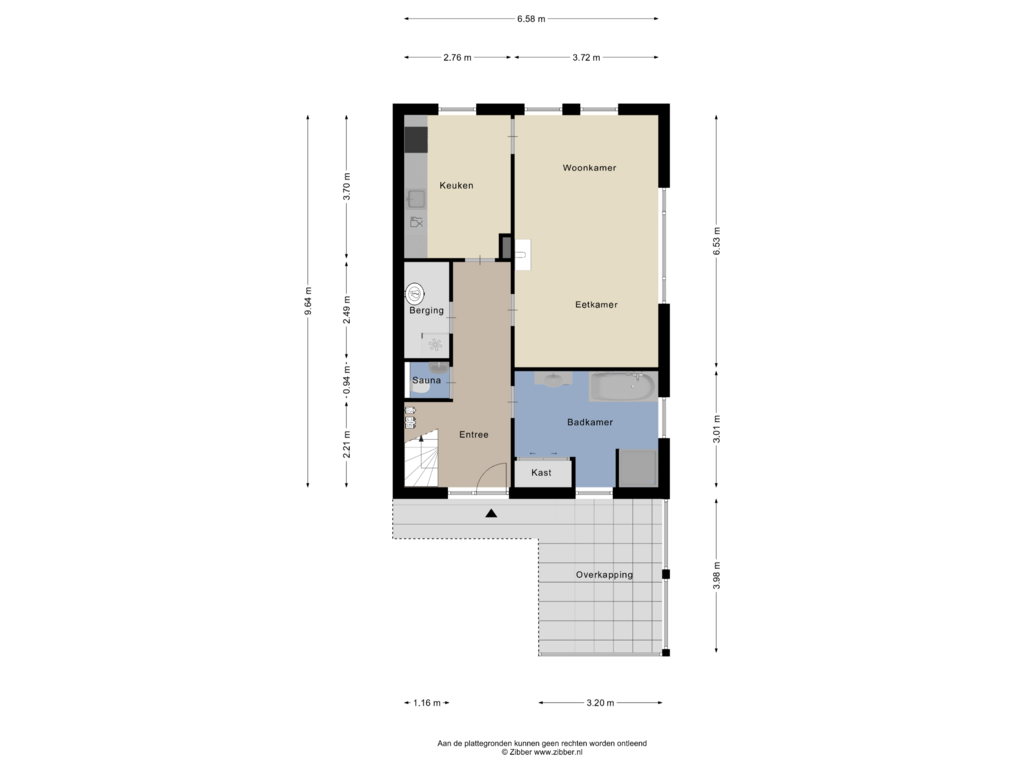 Bekijk plattegrond van Begane Grond van Kanaalweg 3