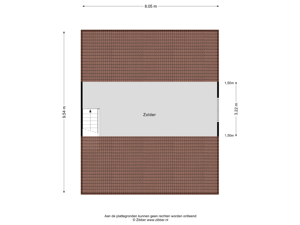 Bekijk plattegrond van Garage Zolder van Kanaalweg 3