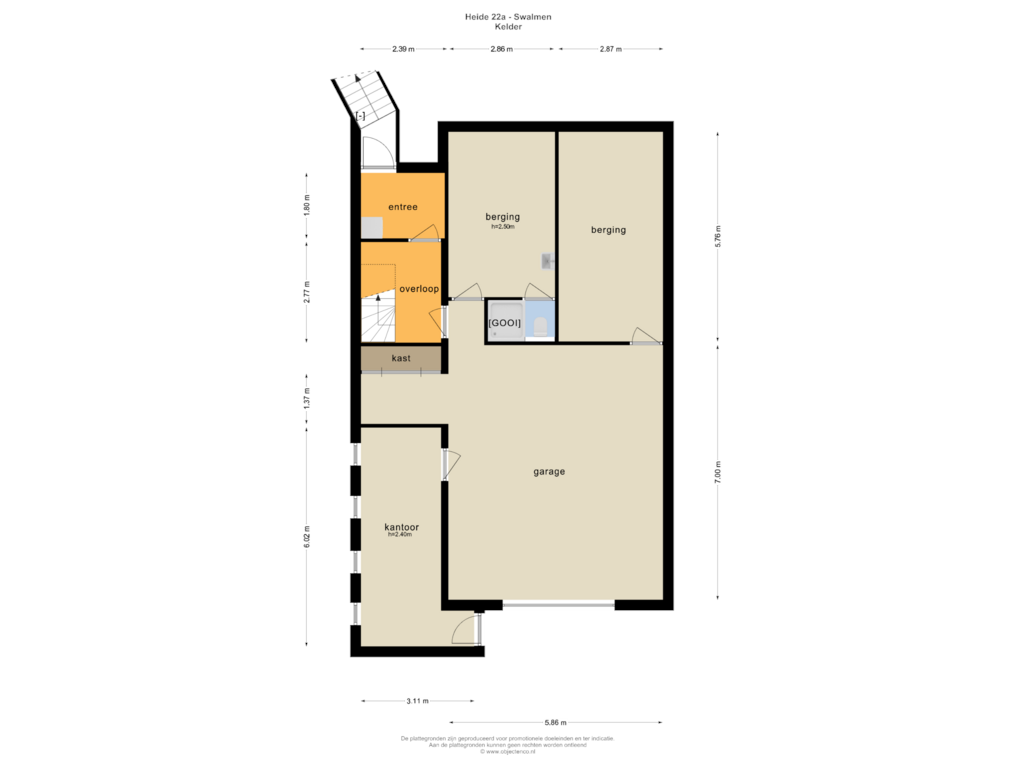 Bekijk plattegrond van KELDER van Heide 22-A