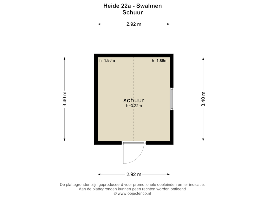 Bekijk plattegrond van SCHUUR van Heide 22-A