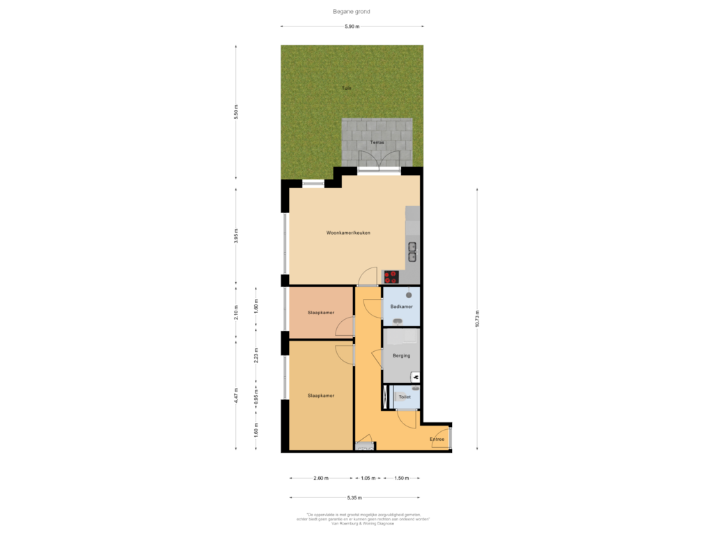 Bekijk plattegrond van Begane grond van Brugweg (Bouwnr. 4)