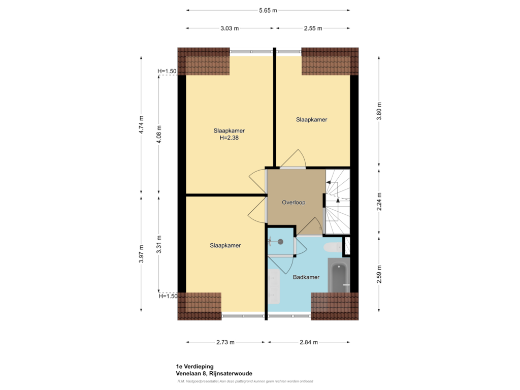 Bekijk plattegrond van 1e Verdieping van Venelaan 8