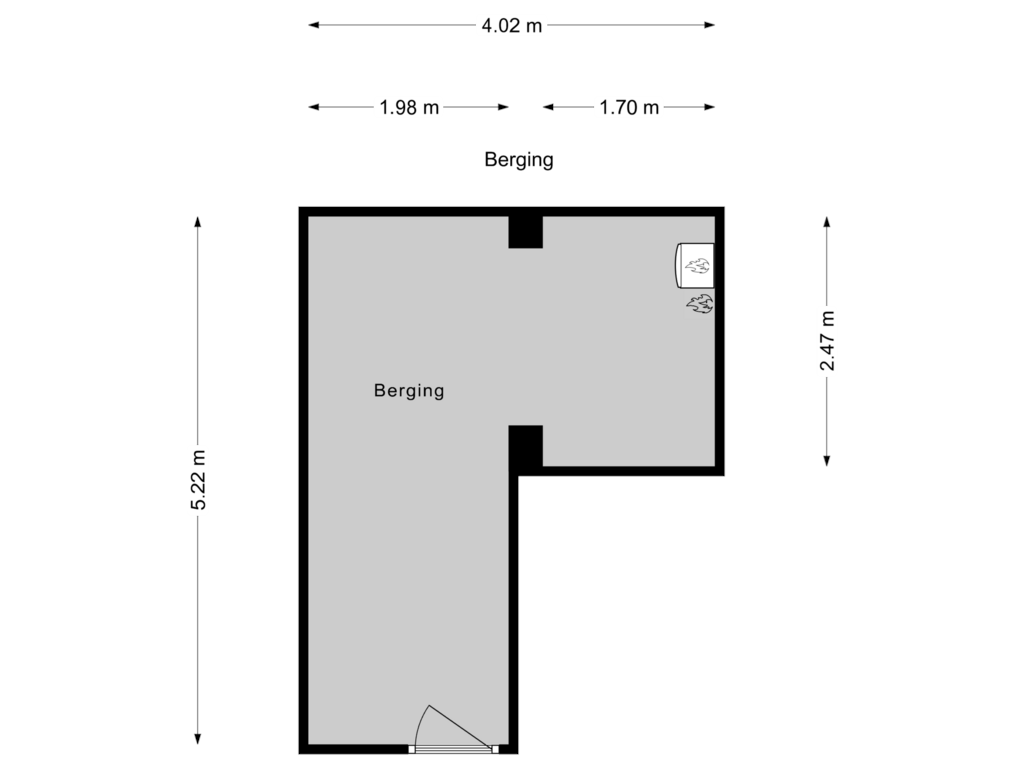 Bekijk plattegrond van Berging van Burgemeester Elsenlaan 143