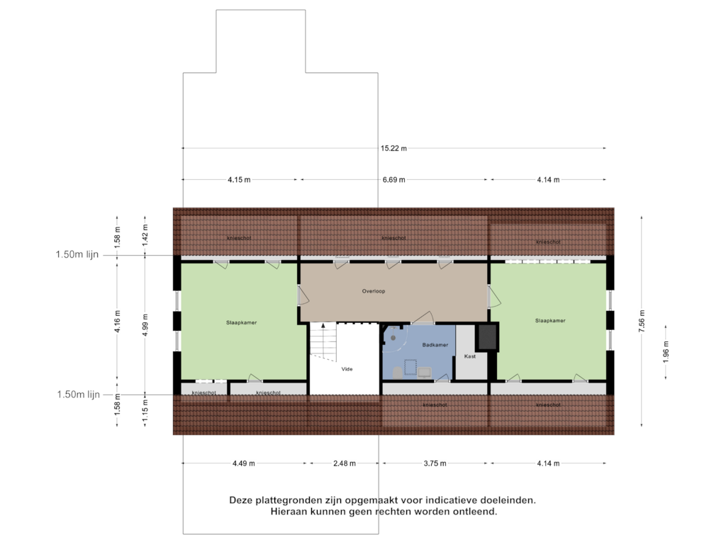 Bekijk plattegrond van Eerste Verdieping van Molenstraat 1