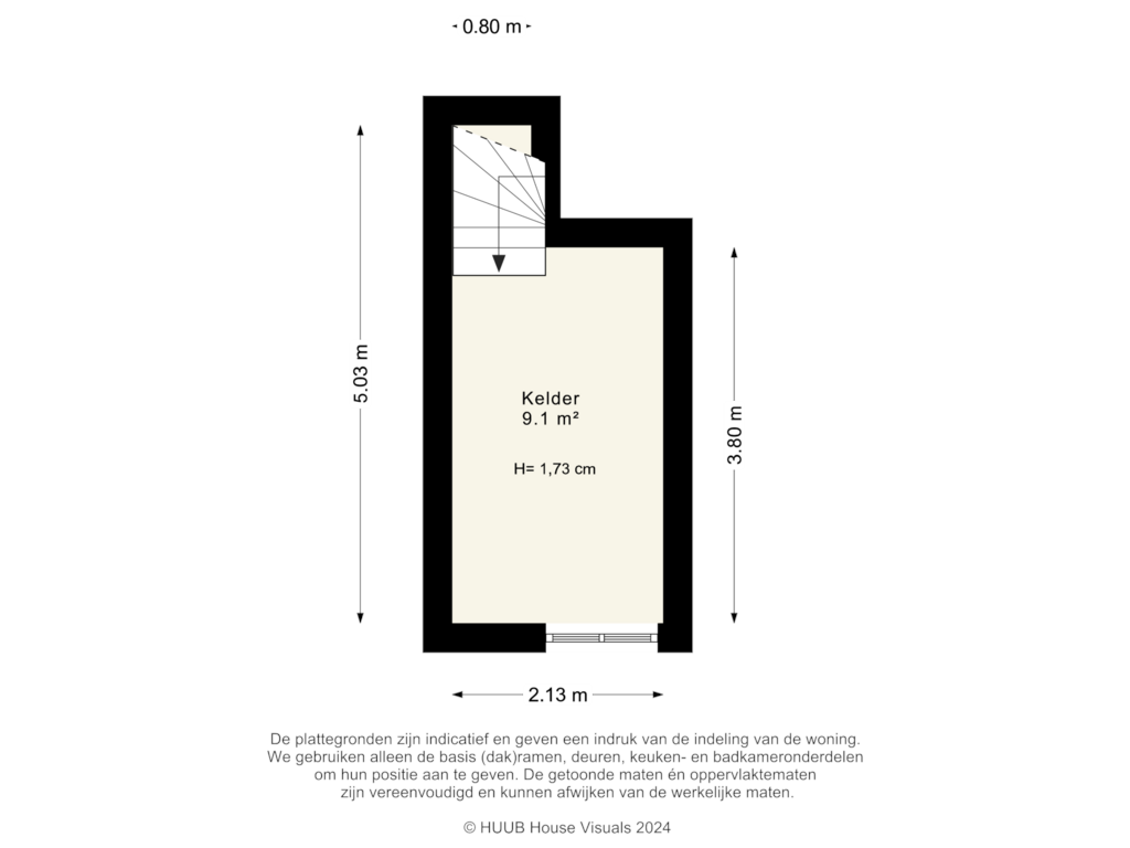 Bekijk plattegrond van Kelder van Julianaweg 5