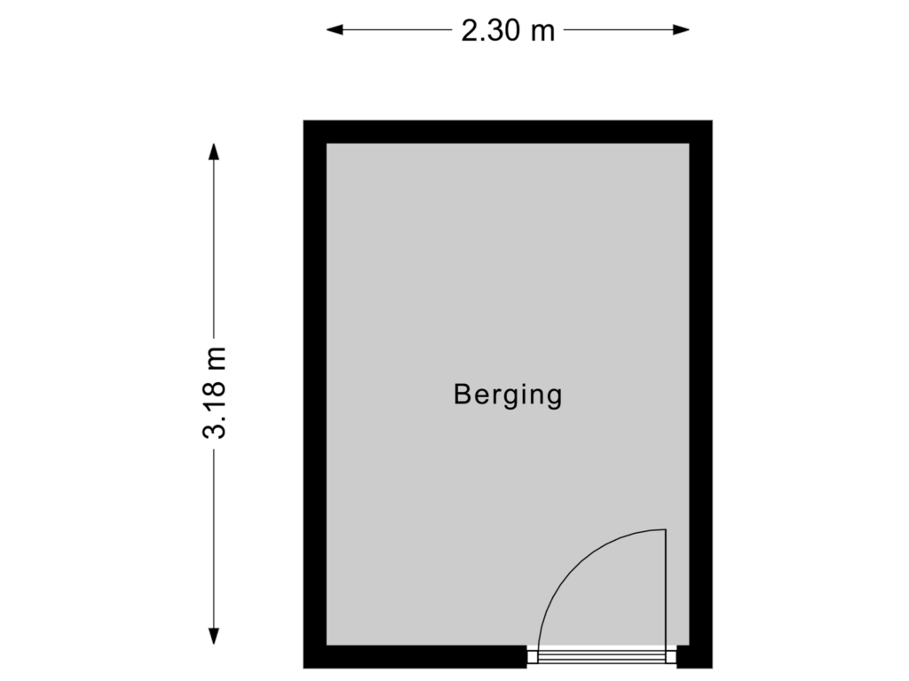 View floorplan of Berging of Vechtstraat 144