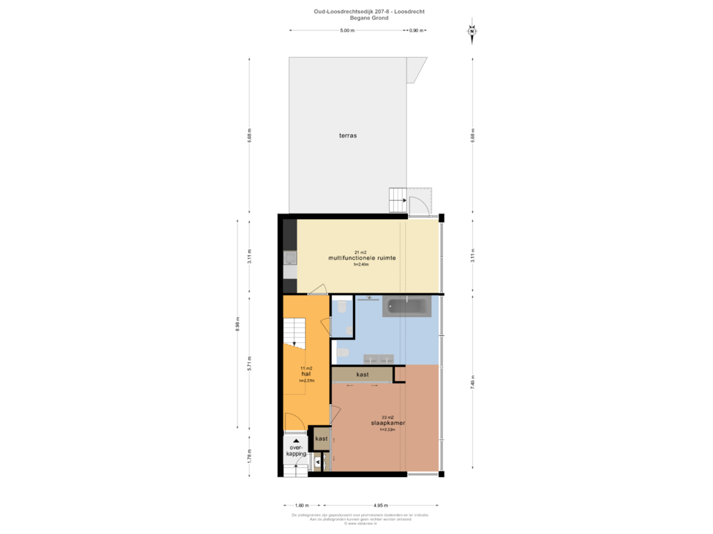 View floorplan of BEGANE GROND of Oud-Loosdrechtsedijk 207-08