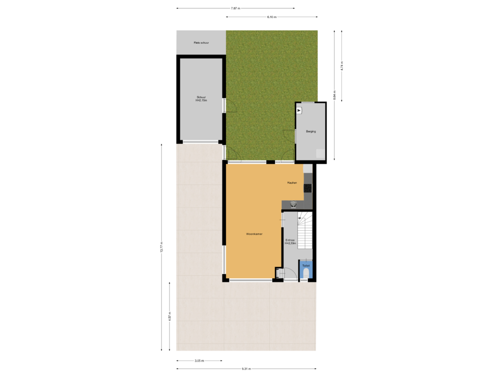 Bekijk plattegrond van Perceel van Mauritslaan 66