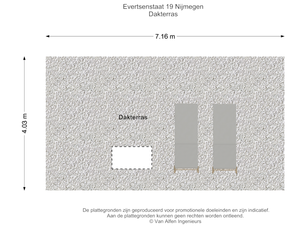 Bekijk plattegrond van Dakterras van Evertsenstraat 19