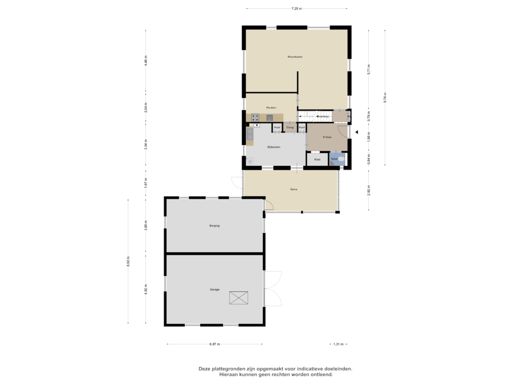 View floorplan of Begane Grond of Dwarsweg 1