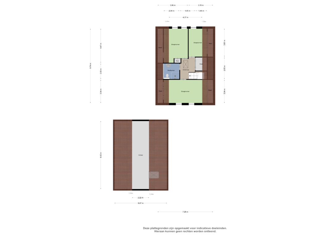 View floorplan of Eerste Verdieping of Dwarsweg 1