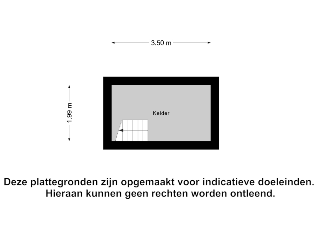 View floorplan of Kelder of Dwarsweg 1