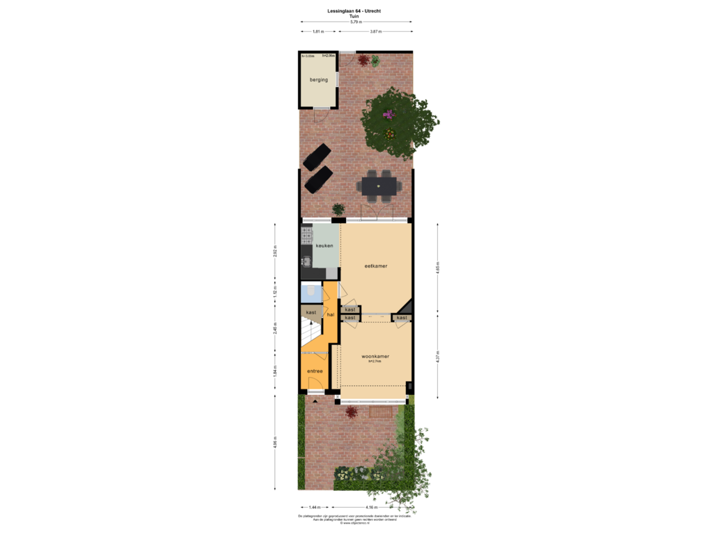 View floorplan of TUIN of Lessinglaan 64