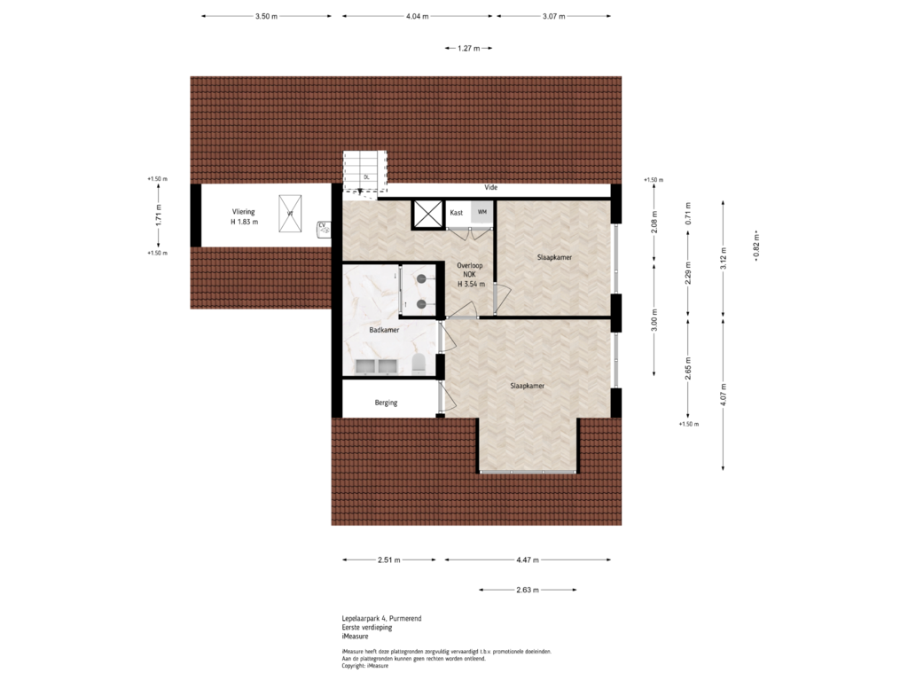 Bekijk plattegrond van 1e verdieping van Lepelaarpark 4