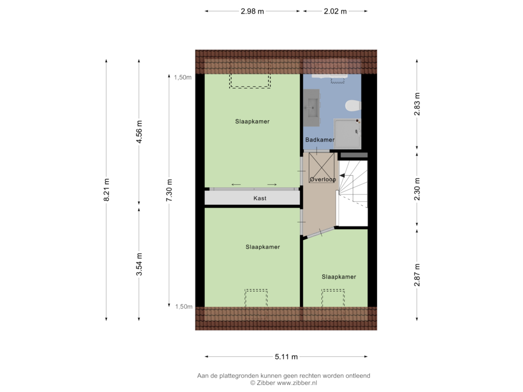 View floorplan of Eerste Verdieping of Meesterslaan 56