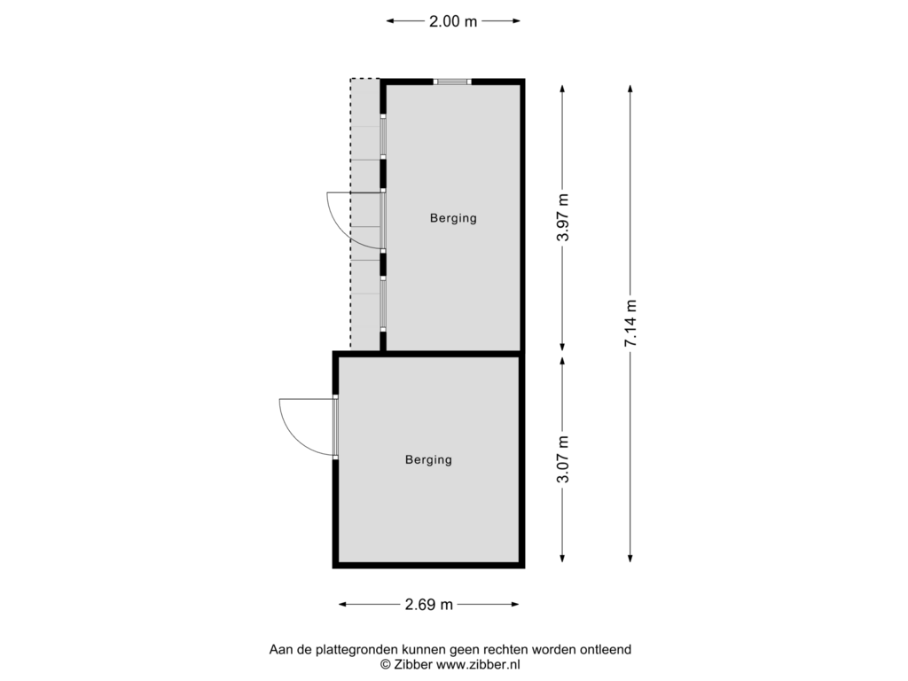 View floorplan of Berging of Meesterslaan 56