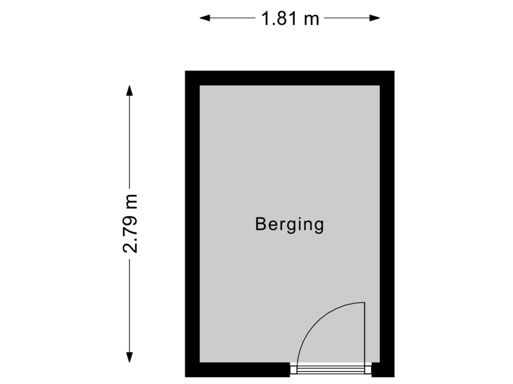 View floorplan of Berging of Zernikelaan 634