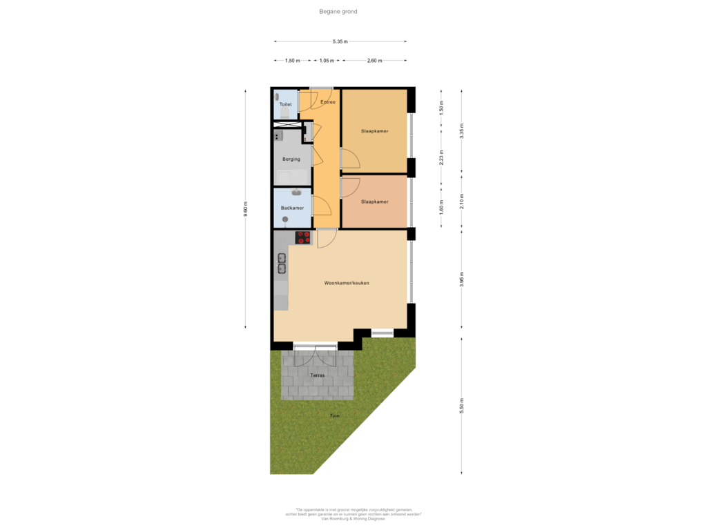 View floorplan of Begane grond of Brugweg (Bouwnr. 1)