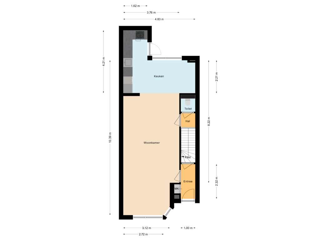 Bekijk plattegrond van Begane grond van Hercules 56