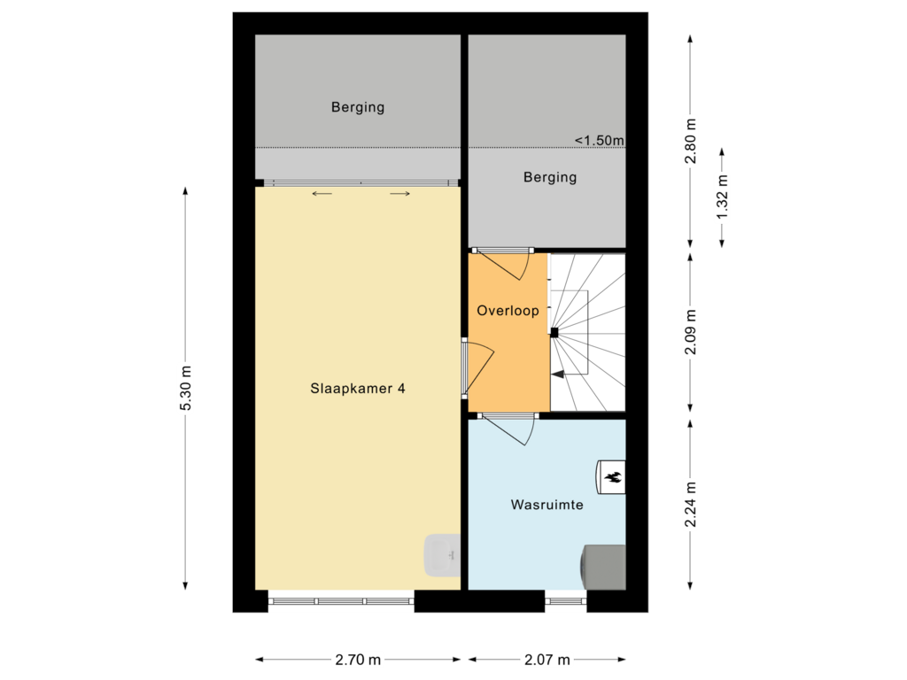 Bekijk plattegrond van Tweede verdieping van Hercules 56