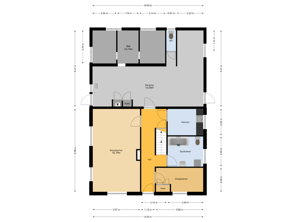 Bekijk plattegrond van Begane grond van Nieuweweg 27