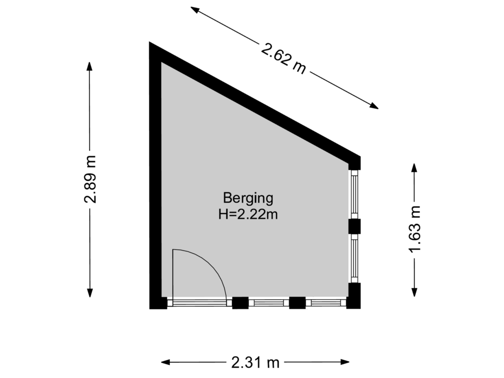 View floorplan of Berging of Geuzenstraat 15-2