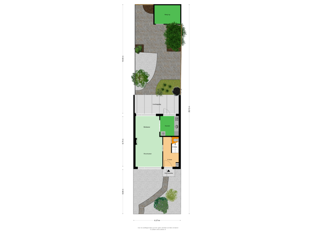 View floorplan of Begane Grond -Tuin of van Brakelstraat 19