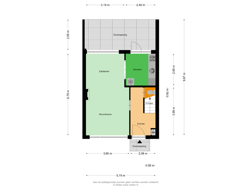 View floorplan of Begane Grond of van Brakelstraat 19