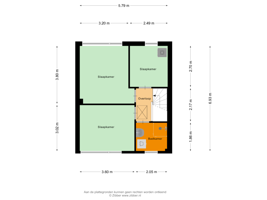 View floorplan of Eerste Verdieping of van Brakelstraat 19