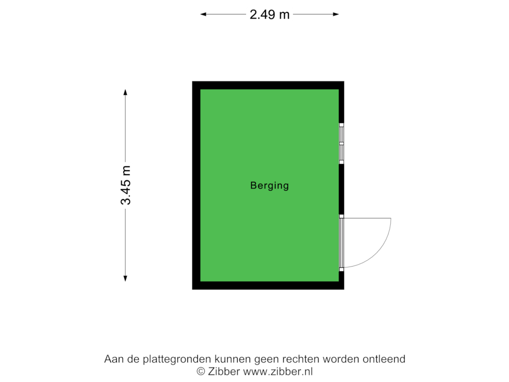 View floorplan of Berging of van Brakelstraat 19