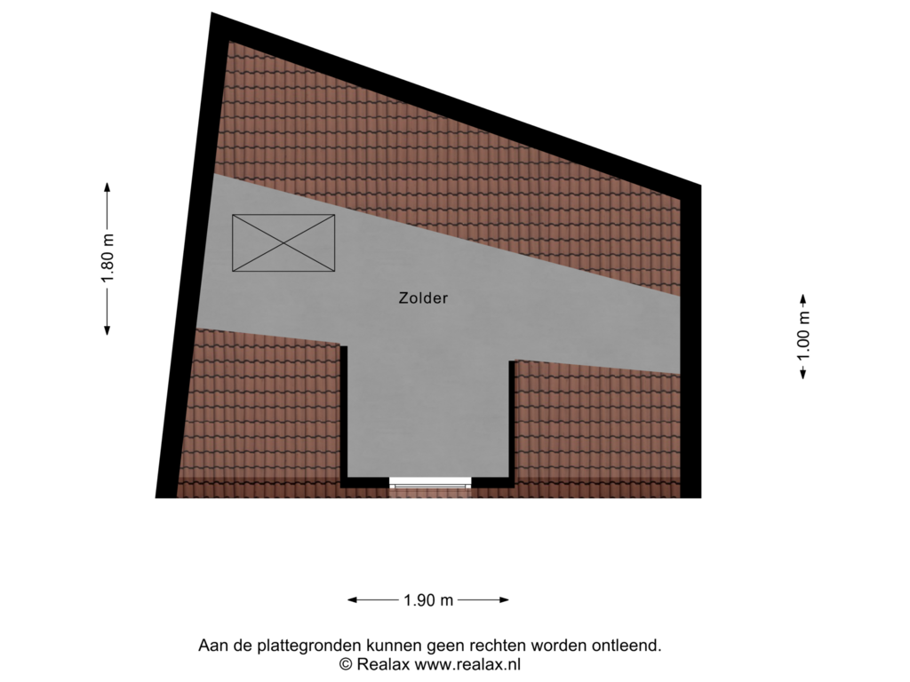 Bekijk plattegrond van Bijgebouw Zolder van Lijsterbeslaan 25