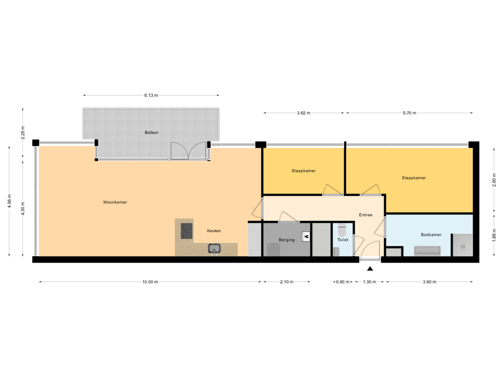 View floorplan of Verdieping of Dr. Ariënsstraat 43