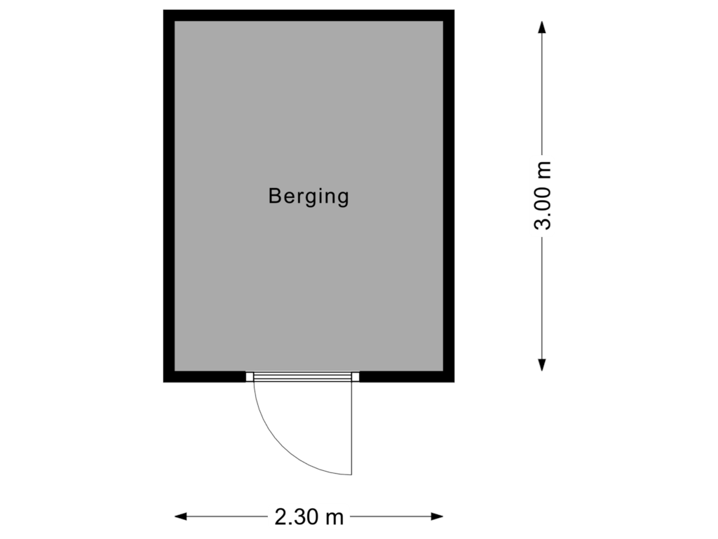 View floorplan of Berging of Dr. Ariënsstraat 43