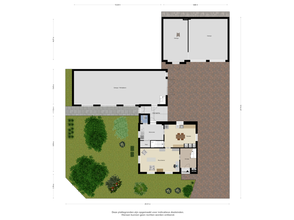 View floorplan of Begane Grond Tuin of Hoogeindsestraat 13