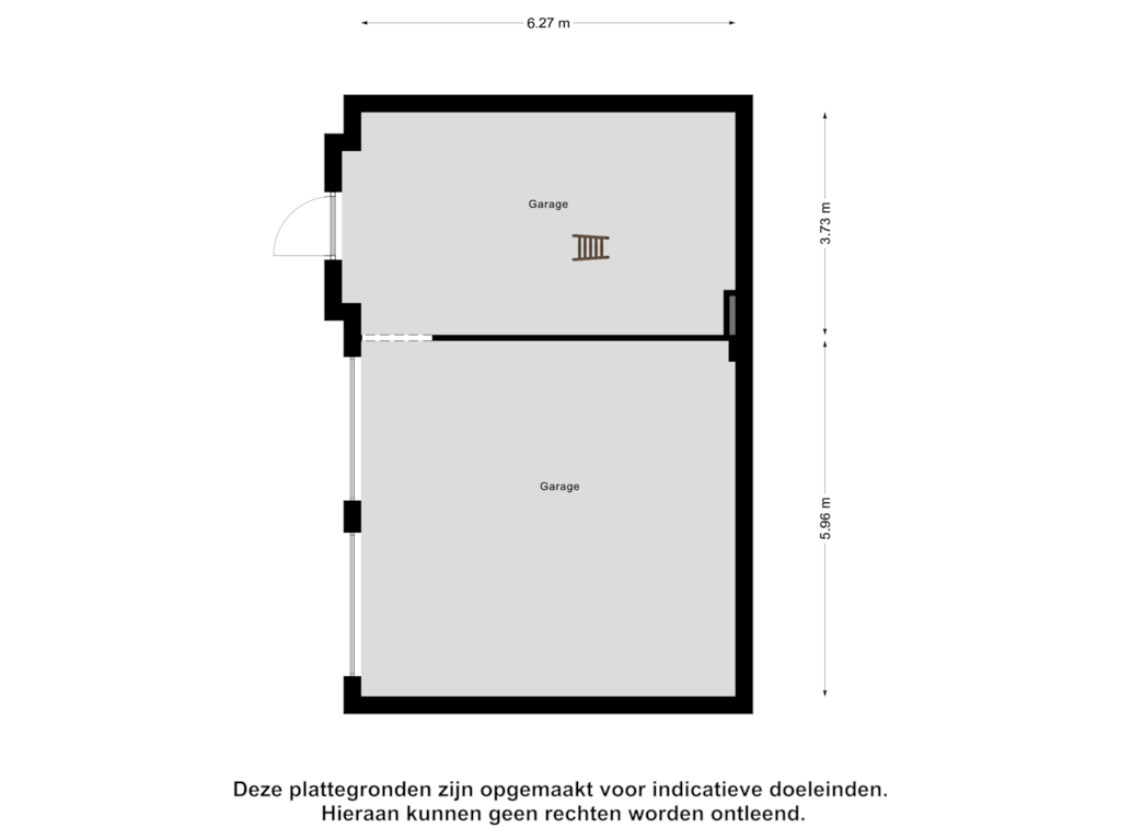 View floorplan of Garage of Hoogeindsestraat 13