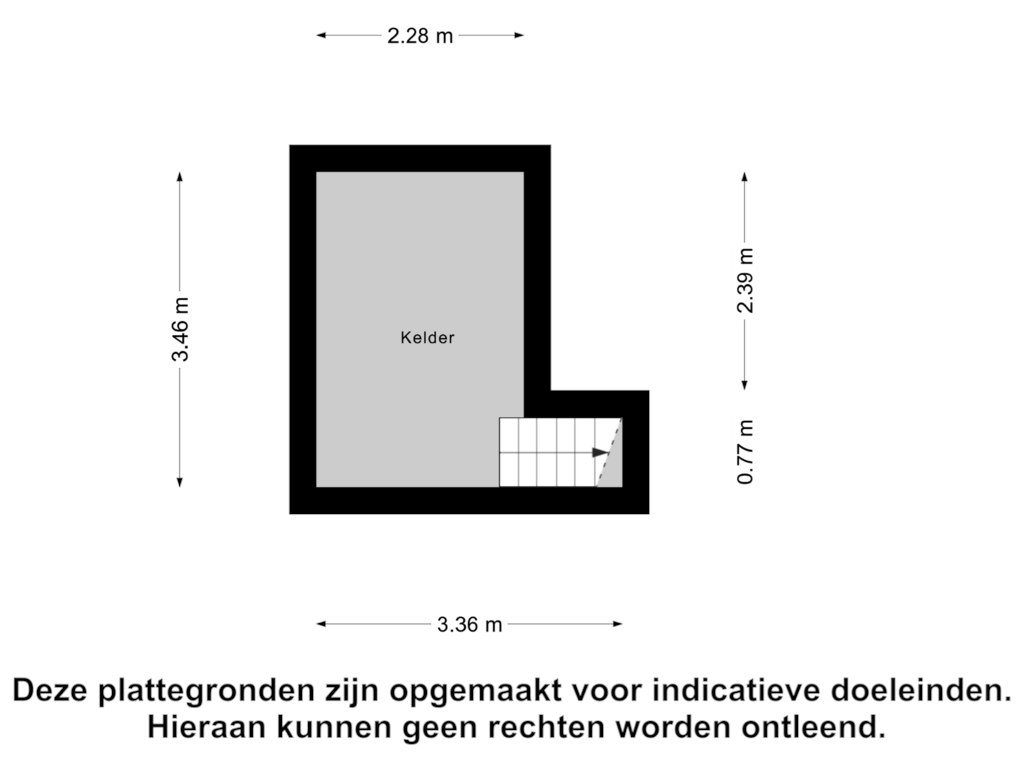 View floorplan of Kelder of Hoogeindsestraat 13