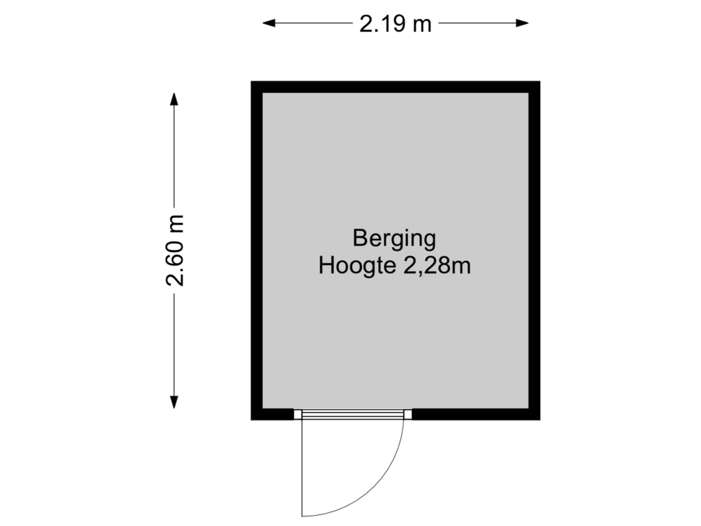 View floorplan of Berging of Molenstraat 14-A