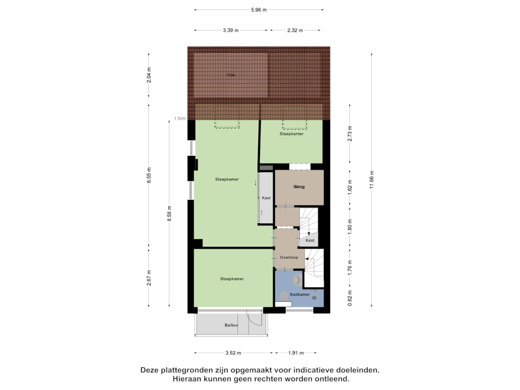 Bekijk plattegrond van Eerste Verdieping van Past. Kampstraat 15