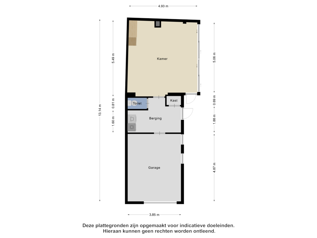 Bekijk plattegrond van Bijgebouw van Past. Kampstraat 15