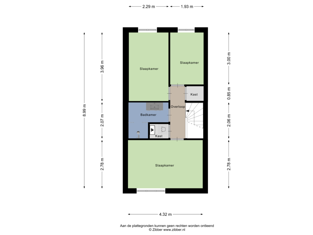 View floorplan of Eerste Verdieping of Antilopespoor 479