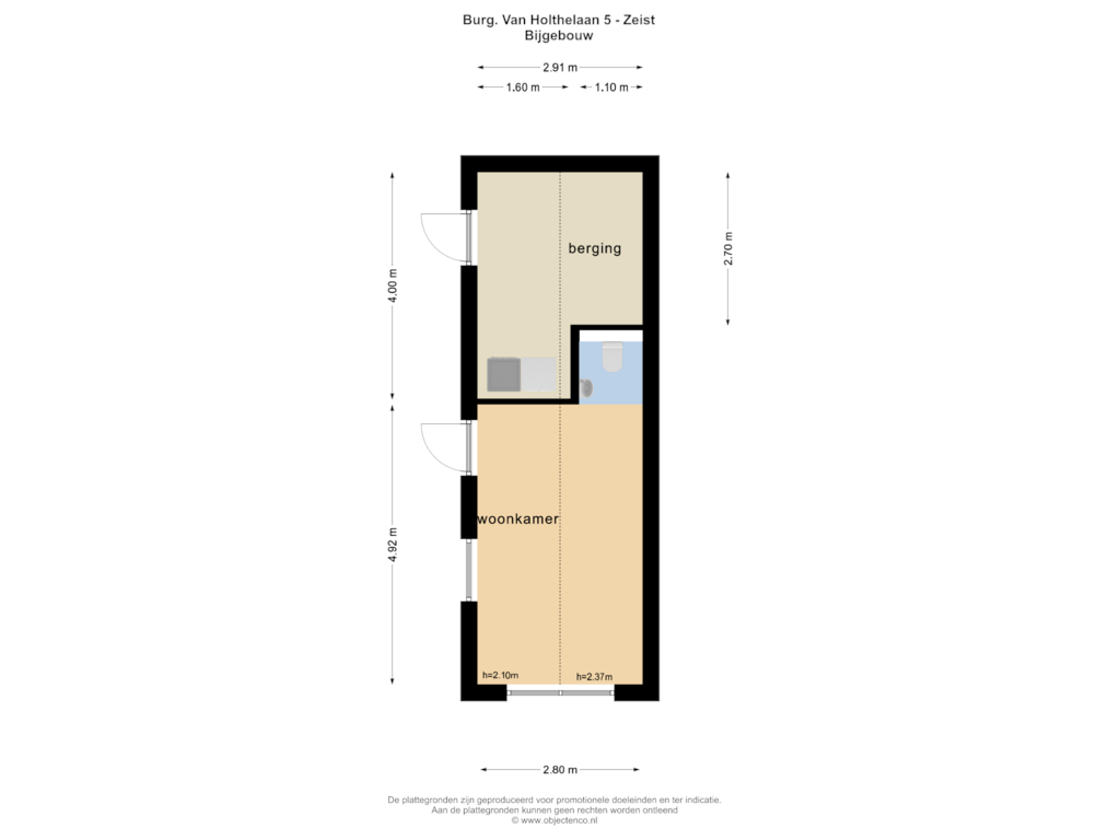 Bekijk plattegrond van BIJGEBOUW van Burg. Van Holthelaan 5