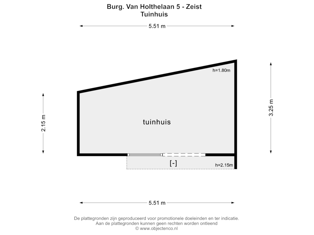 Bekijk plattegrond van TUINHUIS van Burg. Van Holthelaan 5