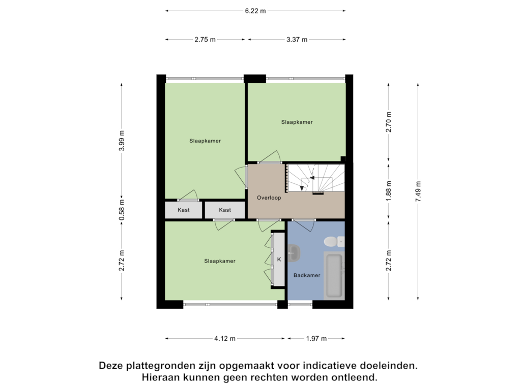 View floorplan of Eerste Verdieping of de Schutter 17