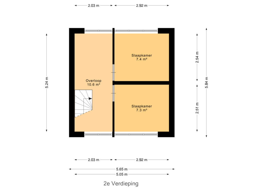 Bekijk plattegrond van 2e Verdieping van De Elzen 20