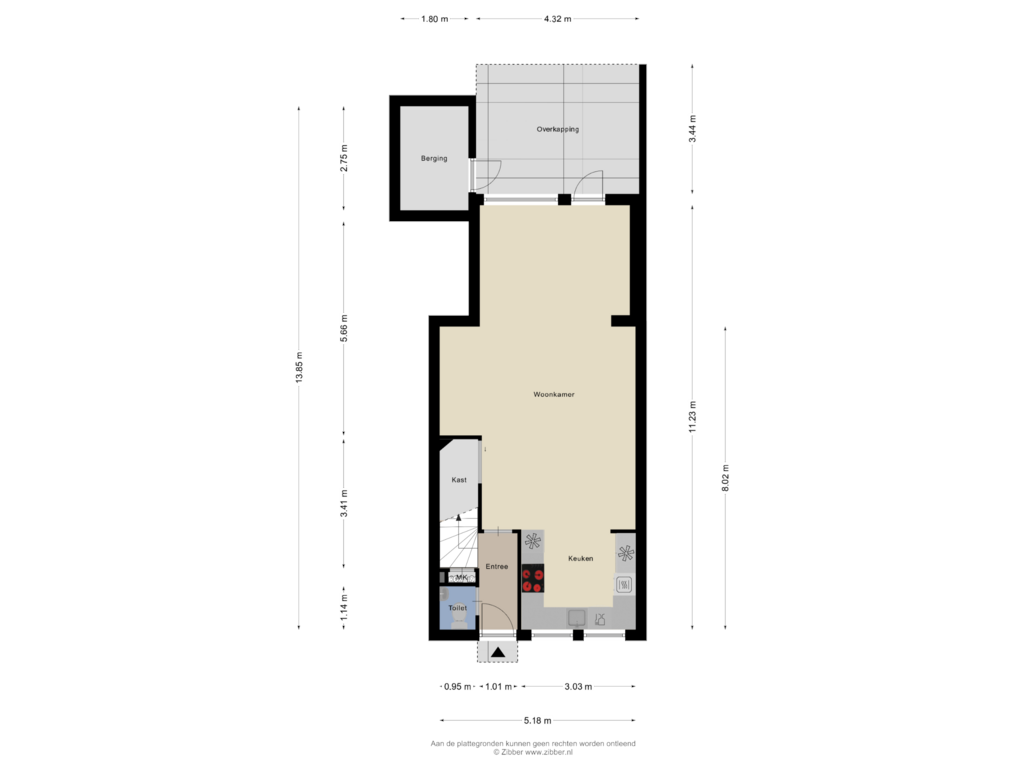 View floorplan of Begane Grond of Vrankerkerklaan 35